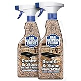 Bar Keepers Friend Granite & Stone Cleaner & Polish (25.4 oz) Granite Cleaner for Use on Natural, Manufactured & Polished Stone, Quartz, Silestone, Soapstone, Marble - Countertop Cleaner & Polish (2)