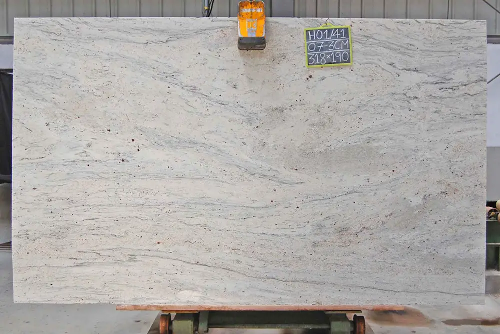 River White Granite Slabs View 